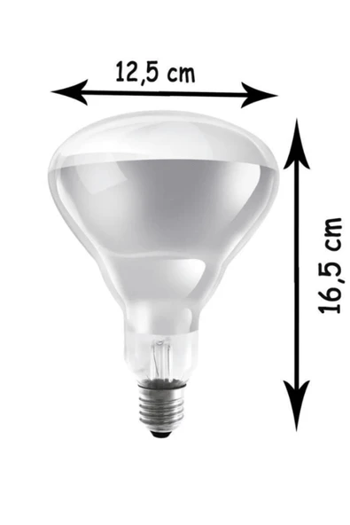 Osram Ledvance 250W Şeffaf Infrared Isıtıcılı E27 Duylu Halojen Ampul - Resim 3