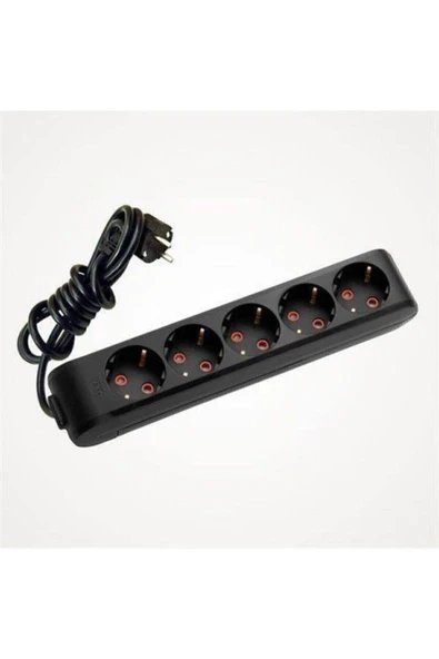 VİKO Multi-let 5 Li Siyah Çocuk Korumalı Grup Priz 3 Mt ürün görseli 1