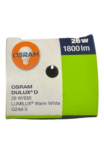 Osram Dulux D 26W 830 3000K (Sarı Işık) 2Pinli G24d-3 Duylu Floresan Ampul - 3