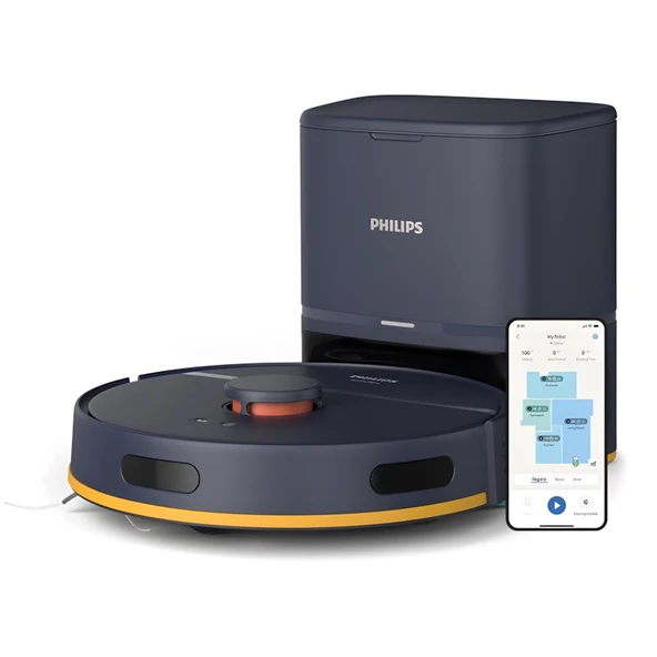 Philips HomeRun 2000 Serisi XU2100/10 Siyah Çöp İstasyonlu Akıllı Robot Süpürge