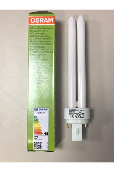 Osram 5 Adet Plc Lamba 26w/840 2p 4000 K 1750 Lümen Günışığı Boy:16.5cm ( 10w-13w-18w Yerine Olmaz ) - Resim 2