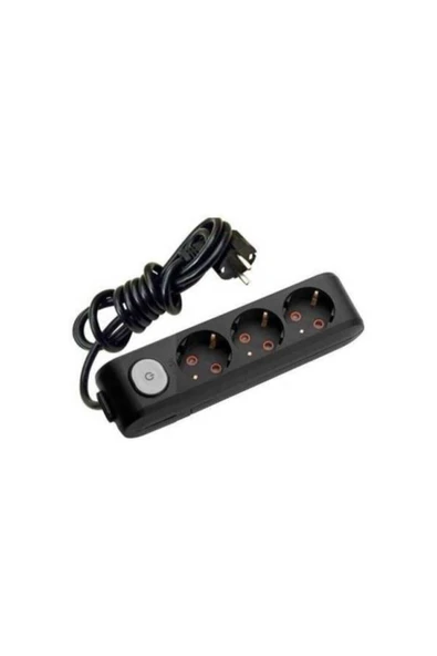 VİKO Multi-let Üçlü Anahtarlı 5 Metre Siyah - 2