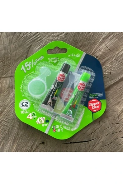 zipper ZİPPER GLUE ŞEFFAF KARIŞIMLI YAPIŞTIRICI SÜPER GÜÇLÜ YAPIŞTIRICI 420KG 16GR