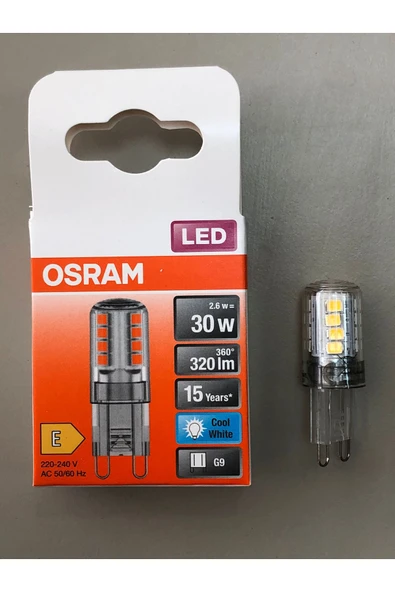 Osram 3 ADET G9 LED LAMBA 220V 2,6W=30W=320 LÜMEN 4000 KELVİN GÜNIŞIĞI 15,000 SAAT 14mmX43mm - Resim 4