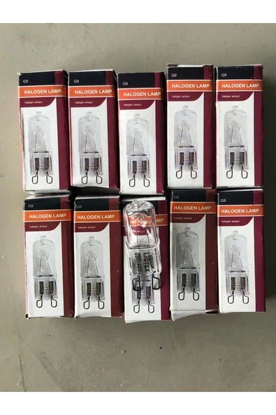 Ligtex 10  ADET  G9  HALOJEN LAMBA   220V 40W= 640 LÜMEN ŞEFFAF ürün görseli 1