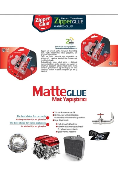 Zipper Glue Mat Yapıştırıcı 16 GR Zipper Glue İran Yapıştırıcısı - 4