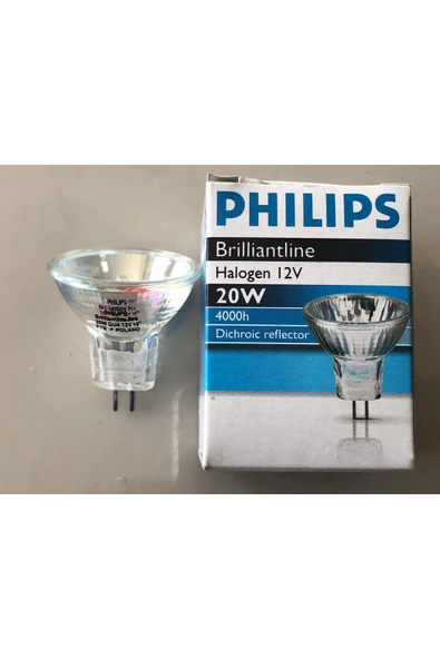 Philips 3 ADET PHILIPS 12V 20W MR 11 HALOJEN ÇANAK ÇAP:35mm ürün görseli 1