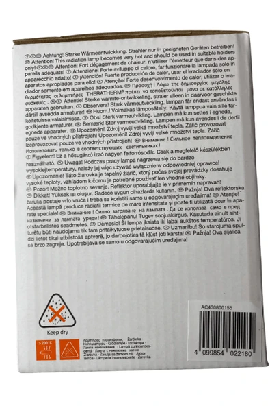 Osram Ledvance 250w Infrared Ampul Br40 E27 Isıtıcılı Lamba Kırmızı Işık (4 Adet) - Resim 2