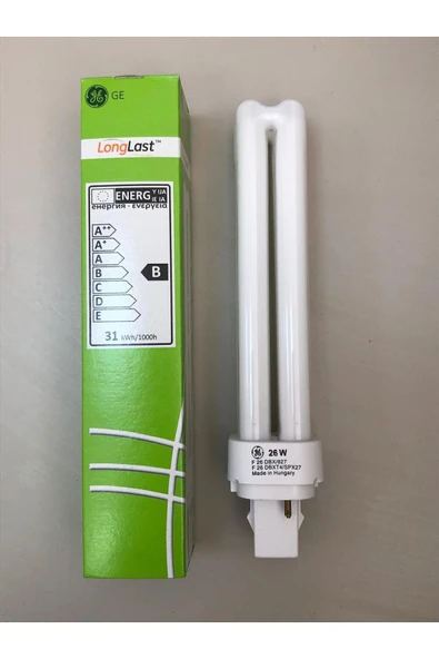 General Electric 5 Adet G/e Plc Lamba 26w/827 2p 2700 K 1800 Lümen Sarı Boy:16.5cm ( 10w-13w-18w Yerine Olmaz ) - Resim 3