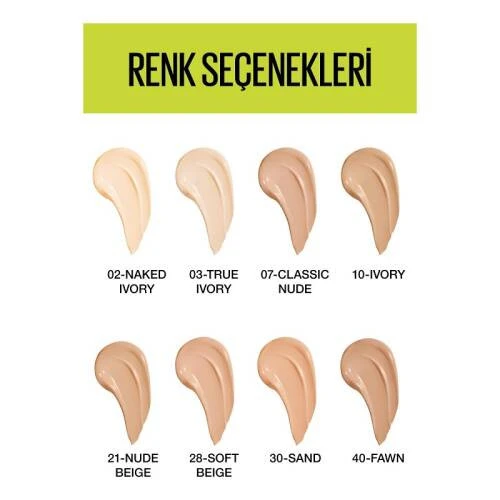 Maybelline Super Stay Active Wear 30H Fondöten 03 True Ivory 30 ml - Resim 5