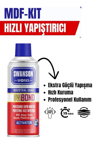 SWANSON WORKS Sw Bond Hızlı Yapıştırıcı 400 ml - 5
