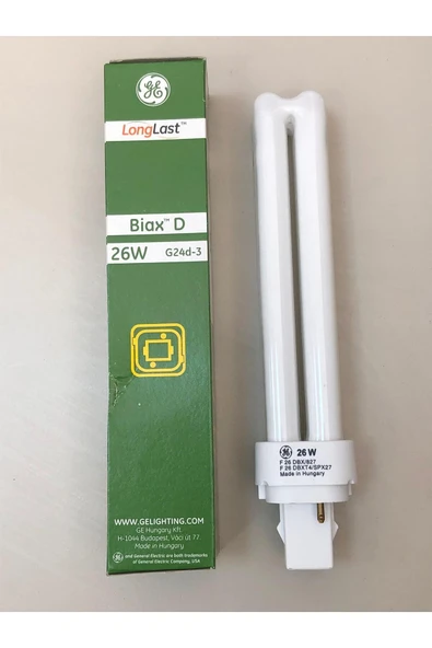 General Electric 10 Adet G/e Plc Lamba 26w/827 2p 2700 K 1800 Lümen Sarı Boy:16.5cm ( 10w-13w-18w Yerine Olmaz ) - Resim 2