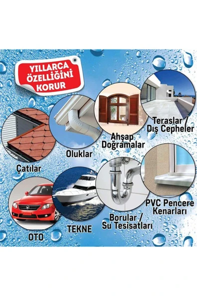 Vodaseal Leak Fix Liquid Su Sızdırmazlık Sıvı Kauçuk Kaplama Izalasyon Sızdırmaz Şeffaf 700 Gr - 4