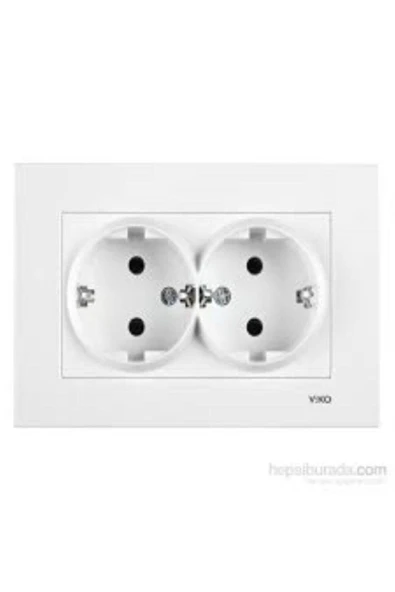 VİKO Viko Karre Ikili Topraklı Priz Beyaz 90967056