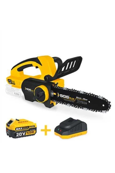 SGS PROFESYONEL AKÜLÜ AĞAÇ KESME TESTERESİ SETİ 25 CM 20V 1*4.0 Ah (KÖMÜRSÜZ MOTOR)