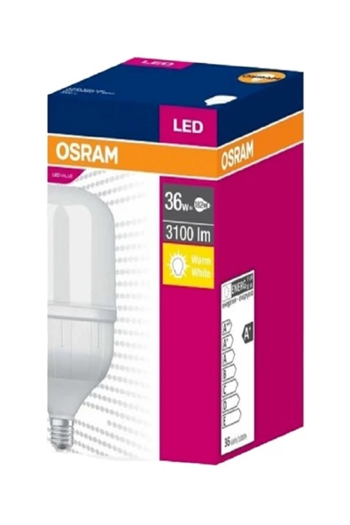 Osram Led Jumbo Torch 36w Sarı Işık E-27 3100lm Ampul ürün görseli 1
