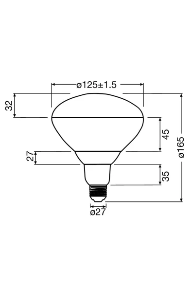 Osram Ledvance İnfrared Ampül 250W BR40 E27 RED 1200K - Resim 3