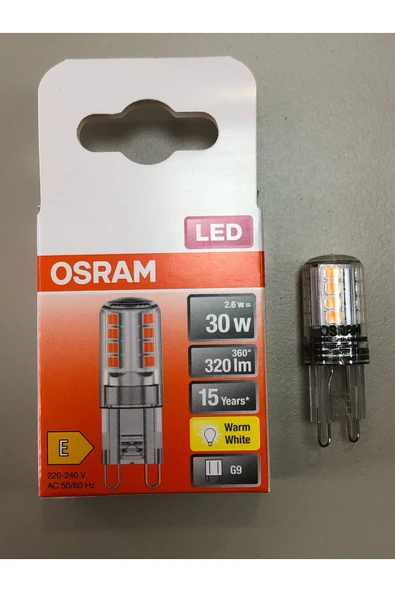 Osram 3 ADET G9 LED 2,6W =30W 320 LÜMEN 2700 KELVİN SARI ürün görseli 1