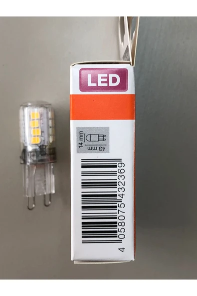 Osram 3 ADET G9 LED LAMBA 220V 2,6W=30W=320 LÜMEN 4000 KELVİN GÜNIŞIĞI 15,000 SAAT 14mmX43mm - Resim 3