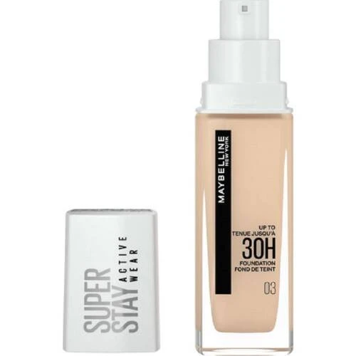 Maybelline Super Stay Active Wear 30H Fondöten 03 True Ivory 30 ml - Resim 3
