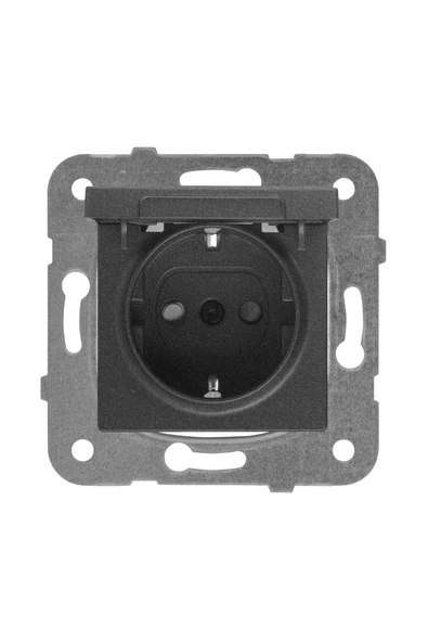 VİKO Novella Fume Kap Topraklı Priz Mek ürün görseli 1