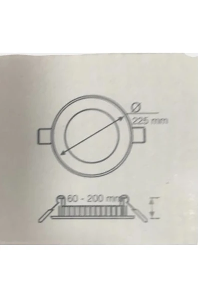 Uzlight 32w sıva altı ayarlı led panel aramatur yuvarlak beyaz - Resim 3