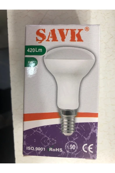 şavk 10 Adet R50 Led Spot 6w=35w 420 Lümen 3000 Kelvin Sarı - Resim 2