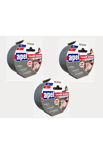 APEL Tamir Bandı Gri 48mm 25mt 3 Adet Fiyatıdır