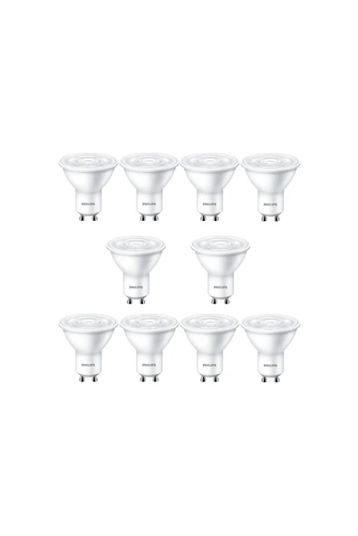 Philips Essential 4,7W 50W Gu10 LED Spot Ampul IlıkBeyaz Işık 4000K - 10 Adet - Resim 3