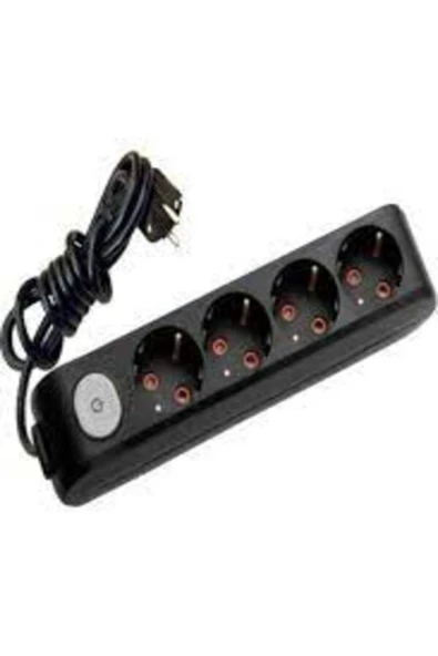 VİKO Multi-let Siyah Dörtlü Priz Anh Top Kab Ç.k. 2 Mt - 3