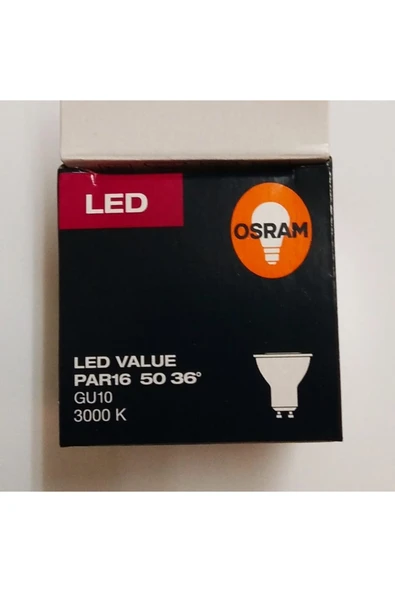 OSRAM LED VALUE Osram 10 Adet 4,5 W Gu10 Led Ampül Sarı Işık 3000 Kelvin ürün görseli 1