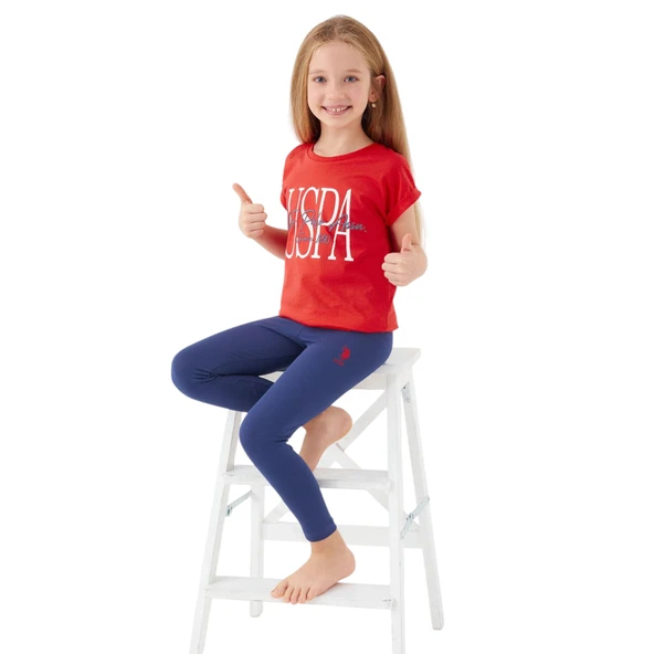 Inclined Writing Kız Çocuk Tayt Takım - Resim 6