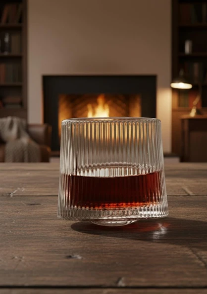 JAPAN Style Dönerli Cam Bardak - 1 Adet, 150 ML