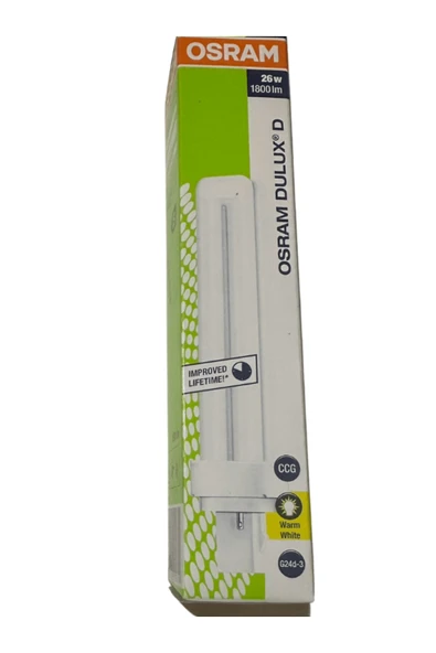 Osram Dulux D 26W 830 3000K (Sarı Işık) 2Pinli G24d-3 Duylu Floresan Ampul