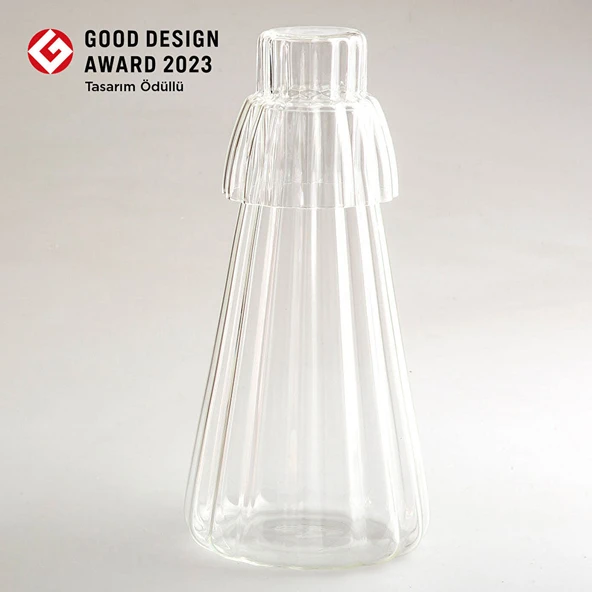 Jumbo Bloom Şeffaf Başucu Sürahisi ürün görseli 1