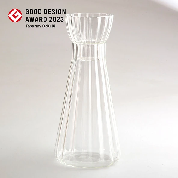 Jumbo Bloom Şeffaf Başucu Sürahisi - Resim 2