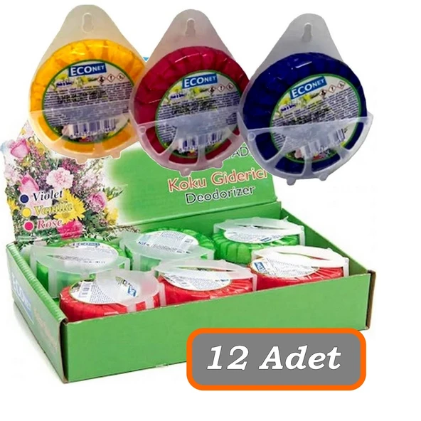 12 ADET Econet Askılı Wc Koku Giderici 50 Gram Tuvalet Banyo Koku Giderici Blok Koku Giderici - 2