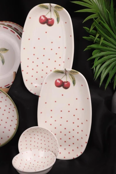 Bambum By Bambum Cherish 14 Parça Porselen Kahvaltı Takımı Kahvaltı Seti Kahvaltılık- Sunum Seti - Resim 7