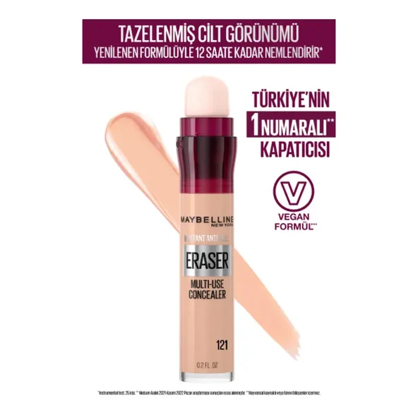Maybelline New York Instant Anti Age Eraser Kapatıcı - 121 Light Honey - Resim 2