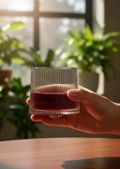 JAPAN Style Dönerli Cam Bardak - 1 Adet, 150 ML - 2