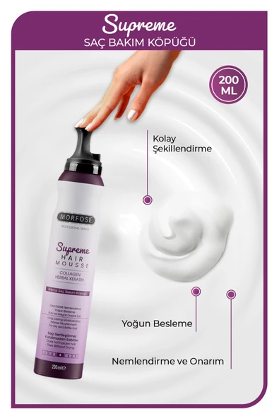 Supreme Saç Köpüğü 200 ml - Nemlendirme - Resim 3