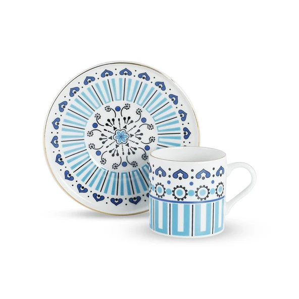 Aryıldız Castello 6 Kişilik Türk Kahve Fincan Takımı 90 ml - Resim 6