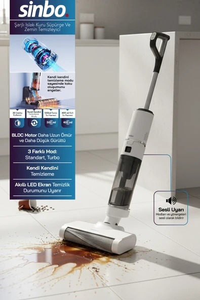 Sinbo SFC-4106 Islak-Kuru Yüzey Temizleyici-Beyaz ürün görseli