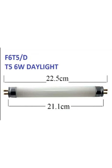 Sinek Cihazı Ampulü 6w Bl T5 Haşere Mavi Floresan Ampul 22,5cm ürün görseli 1