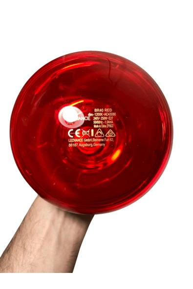 Osram Ledvance 250w Infrared Ampul Br40 E27 Isıtıcılı Lamba Kırmızı Işık (1 Adet) - Resim 4