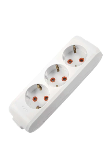 VİKO 3 Lü Klemensli Grup Priz ürün görseli 1