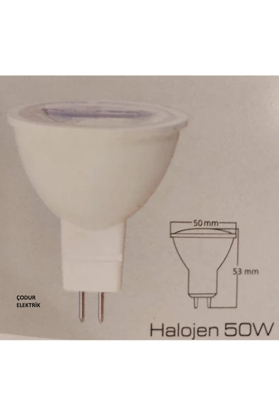 Osaka Light Mr16 7watt 3000kelvin Gün Işığı (SARI IŞIK) Iğne Bacak Led Cob Spot Ampül 630lümen A Enerji - Resim 2