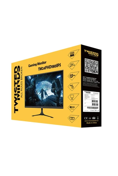 TWISTED MINDS 23,8" TM24FHD180IPS FHD 180HZ 0,5MS HDMI DP HDR10 FAST IPS ÇERÇEVESİZ GAMING MONİTÖR - Resim 6