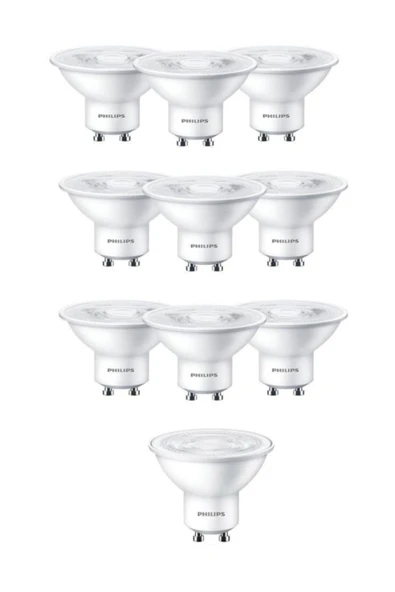 Philips 4,7w - 50w Gu10 Led Ampul Sarı Işık (10 Adet) ürün görseli 1