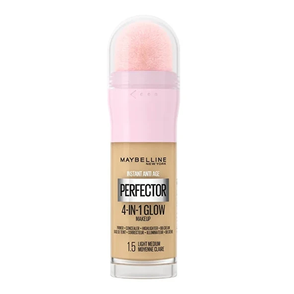 Maybelline New York Instant Perfector Glow 4 Etki 1 Arada Fondöten- 1.5 Light Medium ürün görseli